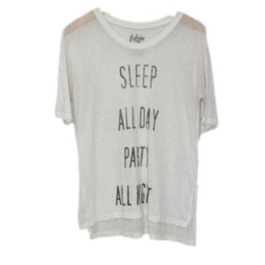 Tokyo Darling Short Sleeve Sheer Sleep Wear T Shirt with side Slits